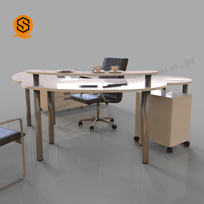 Contemporary Solid Surface Office Furniture , Boss Table For Office
