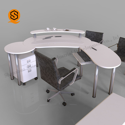 Contemporary Solid Surface Office Furniture , Boss Table For Office