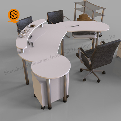 Contemporary Solid Surface Office Furniture , Boss Table For Office