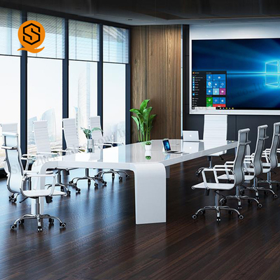 Artificial Stone Solid Surface Conference Table With Seamless Joint