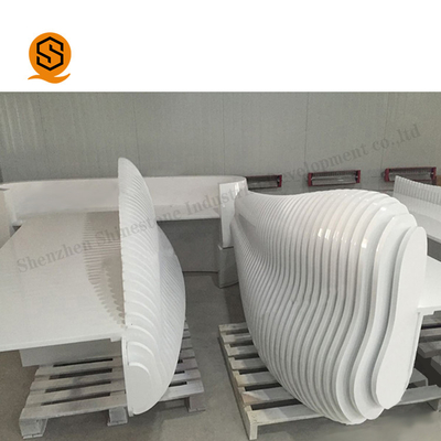 Fish White Reception Table High Tenacity Solid Surface Sheets