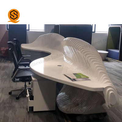 Fish White Reception Table High Tenacity Solid Surface Sheets