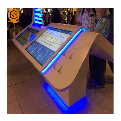Solid Surface Led Front Desk Stain Resistant For Airport Reception
