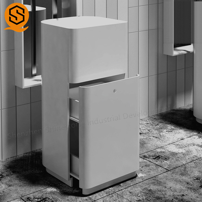 Sanitary Modern Bathroom Pedestal Sink Acrylic Solid Surface Material
