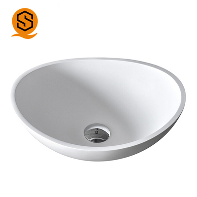 Seamless Joint Solid Surface Wash Basin Countertop For Villa
