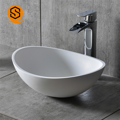 Seamless Joint Solid Surface Wash Basin Countertop For Villa