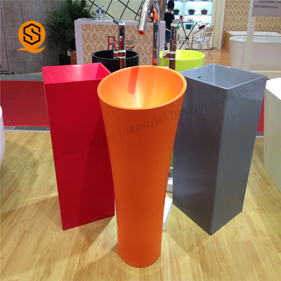Pedestal Solid Surface Wash Basin Environmentally Friendly
