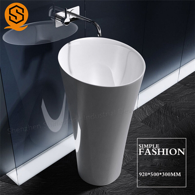 Fadeless Artificial Stone Wash Basin Free Standing Wash Hand Basin