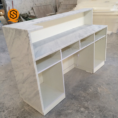 Solid Surface Marble Reception Counter Good Light Transmission
