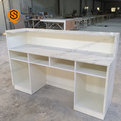 Solid Surface Marble Reception Counter Good Light Transmission