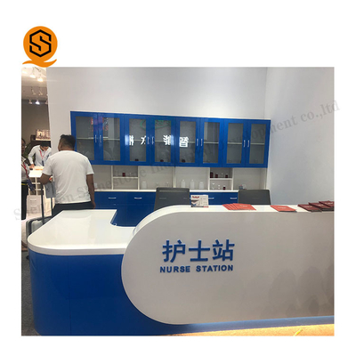 Nurse Station Artificial Stone Reception Desk , Hospital Reception Counter