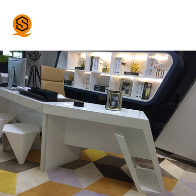 Exquisite Workmanship Office Desk And Cabinet Combo With Artificial Stone Material