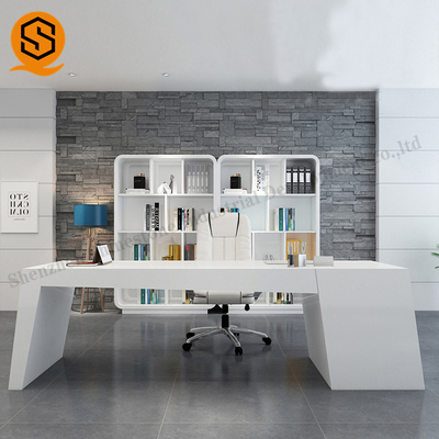 Sturdy Structure Solid Surface Office Furniture 3 Drawer Office Desk