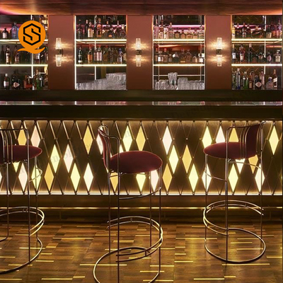 Translucent Stone Solid Surface Bar Counter Seamless Joint For Pub