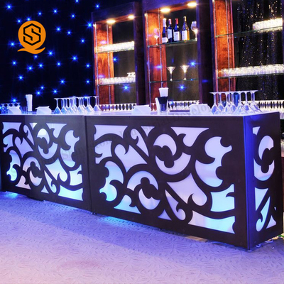 Translucent Stone Solid Surface Bar Counter Seamless Joint For Pub