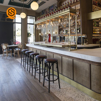NSF Approved Solid Surface Bar Counter Restaurant Bar Counter Free Design