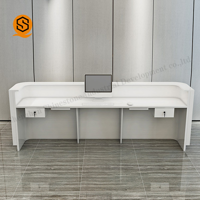 Extremely Durable Hotel Reception Counter Front Reception Desk