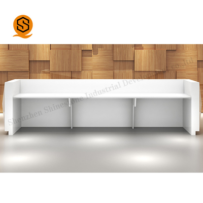 Artificial Stone Beauty Salon Reception Desk Matte Or Glossy Surface Finish
