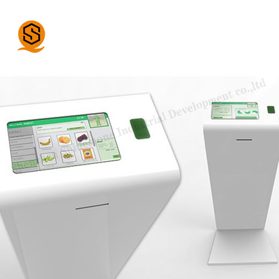 Acrylic Solid Surface Monitor Salon Reception Table With Seamless Joint
