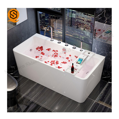 White Solid Surface Freestanding Tub Fireproof With Size Customized