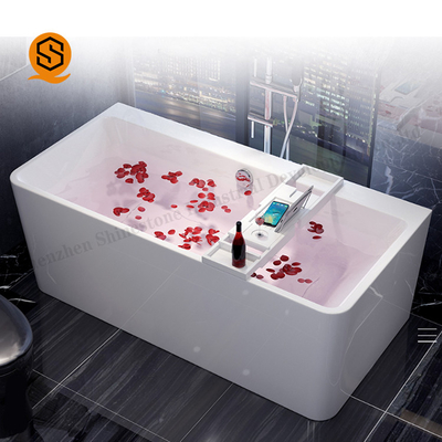 White Solid Surface Freestanding Tub Fireproof With Size Customized