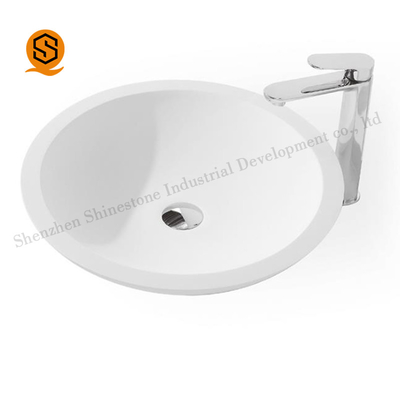 Corian Wash Basin Counter Artificial Stone White Bathroom Sink