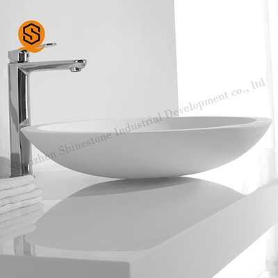 Corian Wash Basin Counter Artificial Stone White Bathroom Sink