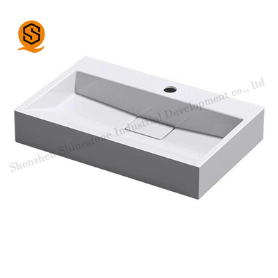 Solid Surface Rectangle Counter Top Basin Customize According Clients Drawing