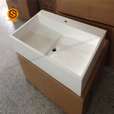 hotel Project Solid Surface Wash Basin Artificial Stone Sink Tarnish Resistant