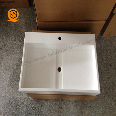 hotel Project Solid Surface Wash Basin Artificial Stone Sink Tarnish Resistant