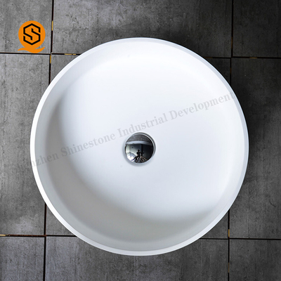 Italy Design Artificial Stone Basin , Pedestal Type Wash Basin