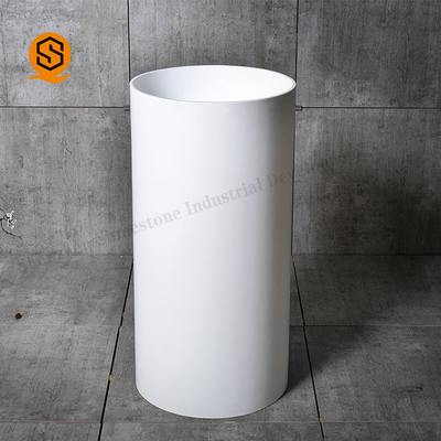 Italy Design Artificial Stone Basin , Pedestal Type Wash Basin