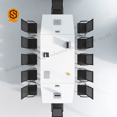 Solid Surface Meeting Room Table 2.4m 3m 3.5m 4m Customized