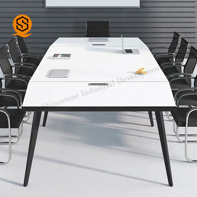Solid Surface Meeting Room Table 2.4m 3m 3.5m 4m Customized