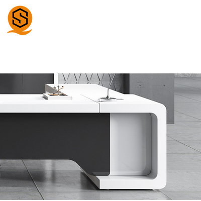 Multiple Purpose Office Manager Desk Corian Solid Surface Material