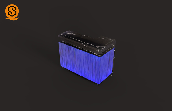 Artificial Stone Marble Led Bar Counter Easy Maintenance For Restaurant