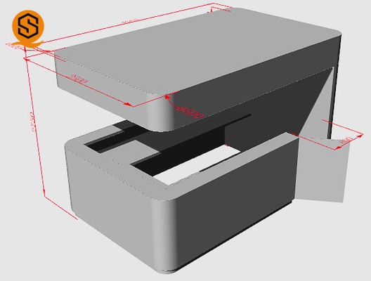 Acrylic Solid Surface Big Bar Counter With Easy Repairable