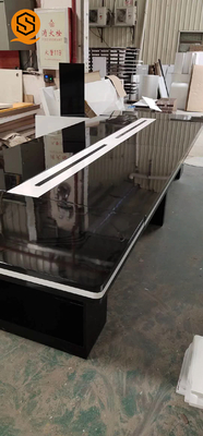 OEM ODM Solid Surface Conference Table , 16 Person Conference Table