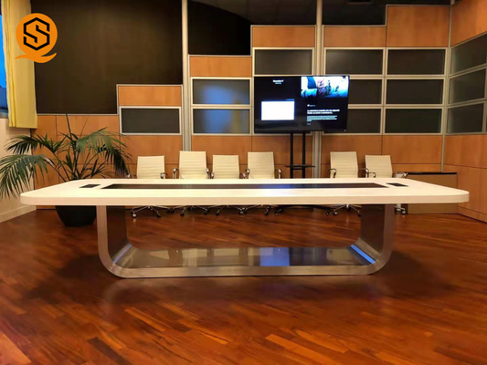 Artificial Stone 14 Seater Conference Table With Joint Invisible
