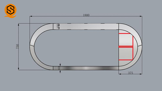 Customized Round Curve Office Table Corian Office Table Executive Solid Surface