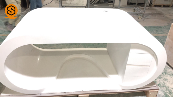 Customized Round Curve Office Table Corian Office Table Executive Solid Surface
