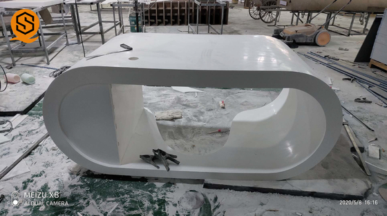 Customized Round Curve Office Table Corian Office Table Executive Solid Surface