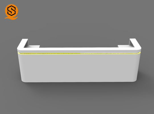 Modern 2 People Artificial Stone Reception Desk With Joint Invisible