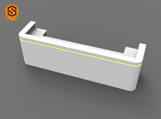 Modern 2 People Artificial Stone Reception Desk With Joint Invisible