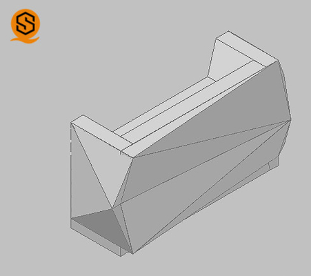 Salon Corians Reception Counter Desk Joints Invisible NFS Seamless Spa
