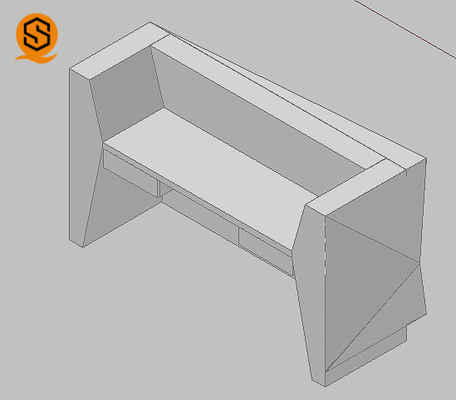 Salon Corians Reception Counter Desk Joints Invisible NFS Seamless Spa