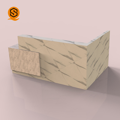 Front Counter Artificial Stone Corian Solid Surface Salon Marble Reception Desks