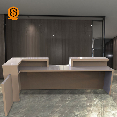 Reception Counter Artificial Stone Corian Solid Surface Hotel Office Marble Reception Desks