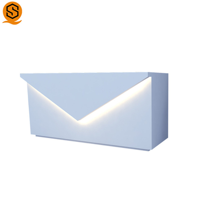Stick Seamless Office Front Counter NFS White LED Reception Desk ISO9001