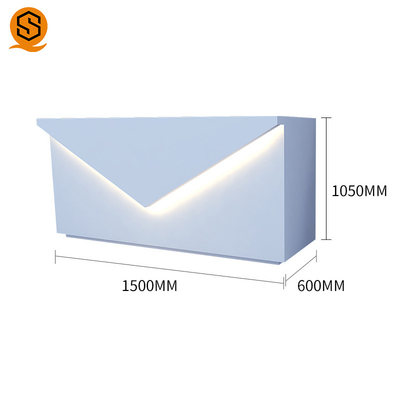 NFS Matte Solid Surface Reception Desk Repairable Shaped Processing